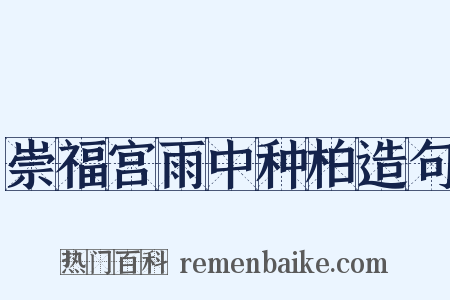 崇福宫雨中种柏造句是什么意思的图片